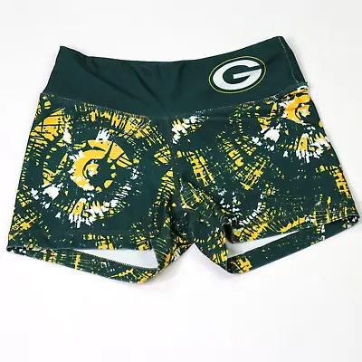 FOCO NFL Women's Small Thematic Print Bootie Shorts Green Bay Packers Size S • $13.98