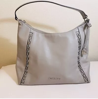 Authentic Michael Kors Large Shoulder Tote Purse Leather Gray NWOT • $79