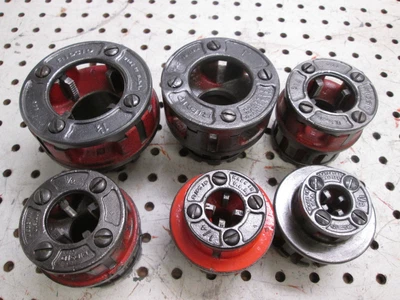 $169 • Buy Ridgid 111r, Pipe Ratchet Threader Set 6 Cutter Heads Npt Inserts