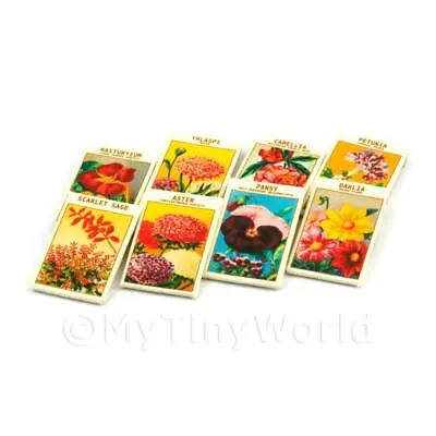 8 Mixed Dolls House Flower Seed Packets - Set 6 • £7.50