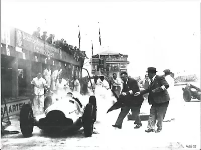 Mercedes-benz Of Von Brauchitsch On Fire In Pits German Gp 1938 B/w Photograph • $11.19