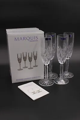 $49.99 • Buy Marquis By Waterford Crystal VINTAGE Set Of 4 Champagne Flutes New