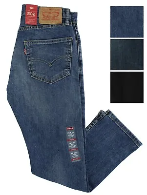 Levi's Men's 502 Jeans 295070 Regular Tapered Fit Stretch Fabric Red Tab $59 • $39.99