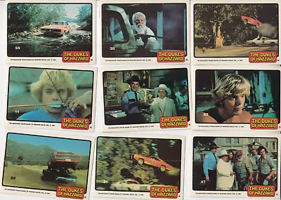 Vintage DUKES OF HAZZARD Lot Of 9 Trading Cards | 1981 Warner Bros. General Lee • $15.50