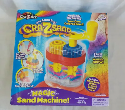 Craz-Z-Sand Magic Sand Machine NIB Mixer Sand Colorant Molds Shaping Tool + More • $32.99
