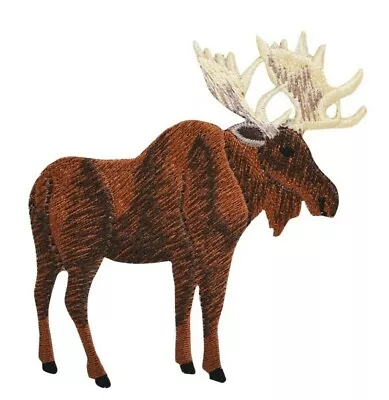 Moose Natural Facing Right/Full Body/Animals Iron On Applique/Embroidered Patch • $3.99