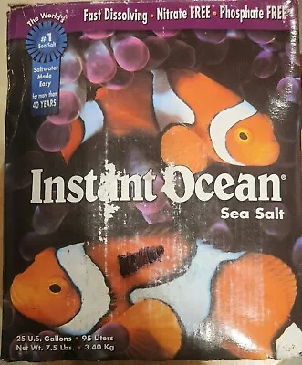 Instant Ocean 25 Gallon Sea Salt Fast Dissolving Nitrate And Phosphate Free • $38.90