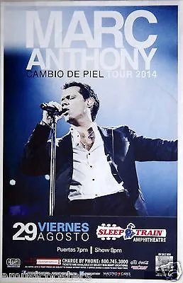 MARC ANTHONY  CAMBIO DE PIEL TOUR 2014  SAN DIEGO POSTER -Latin Pop Music Salsa • $14.51