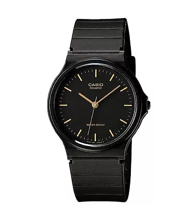 Casio MQ24-1E Classic Analog Watch Black Resin Band Water Resistant NEW • $16.55