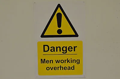 £2.99 • Buy DANGER MEN WORKING OVERHEAD A4 Sign Or Sticker Construction Scaffolding Caution