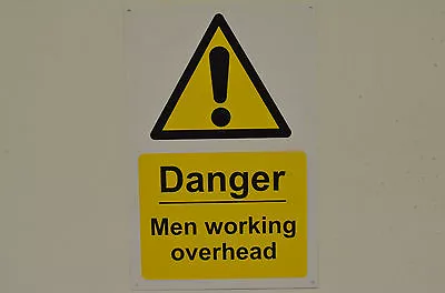 £2.99 • Buy DANGER MEN WORKING OVERHEAD A4 Sign Or Sticker Construction Scaffolding Caution