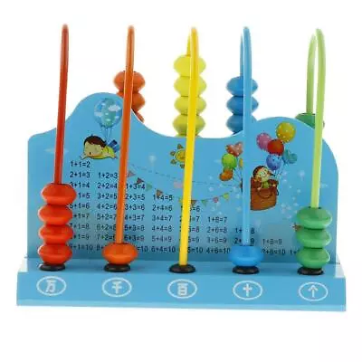 Wooden Counting Number Frame Counting Beads Toy Kids Early Learning Toy • £8.95