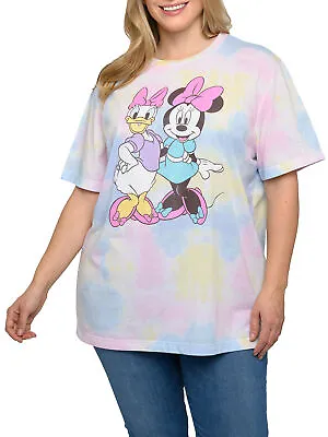 Minnie Mouse Daisy Duck T-Shirt Tie-Dye Short Sleeve Womens Plus Size Disney • $24.99