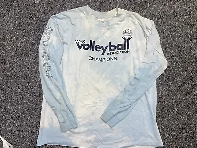 XL True Vtg 80s VOLLEYBALL TEAM THIN HANES LONG SLEEVE T-shirt Single Stitch • $26.99