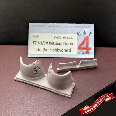 CAT4 R48047 F7U-3/3M Cutlass Intakes Late (for Hobbycraft) Upgrade Set 1/48 • $9