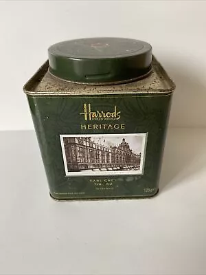 Harrods Knightsbridge London Vintage Collectable Old Tea Tin & Lid Earl Grey • £8