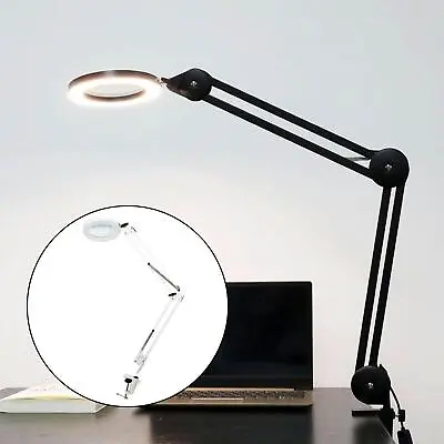 Illuminated   Swing Arm Adjustable LED Magnifying Lamp For Skincare • £22.72
