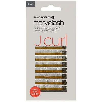 Salon System Marvelash J Curl Black Individual Lashes 0.20 Volume 11mm • £9.99