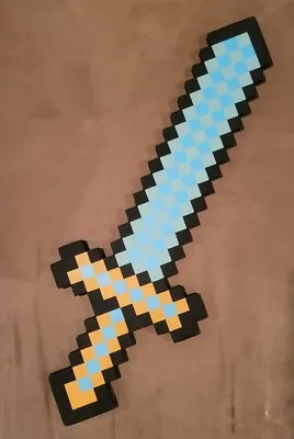 Minecraft Foam Diamond Sword Size 18  Sturdy Foam Costume Prop Cosplay Toy  • $7.99