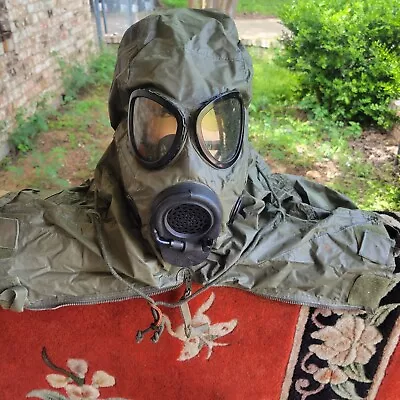 US M17A1 Field Protective Gas Mask With Bag And Chemical Hood M • $95