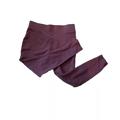 Matty M Leggings Womens Medium Dark Wine High Rise Slub Ponte Pockets • $11