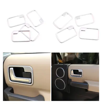Silver Interior Door Handle Cover Trim Frame For Land Rover Discovery 3 04-09 • $44.54