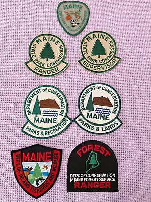 Set Of Maine Conservation Parks & Recreation Forests Fisheries Ranger Patches • $25