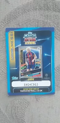 Lionel Messi Topps Match Attax Live Code Barcelona Champions League  • £0.99