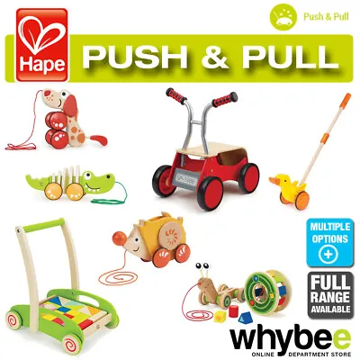 £8.26 • Buy HAPE Push & Pull Toy Full Range Of Wooden Walk Along Walkers Toys Children 12M+