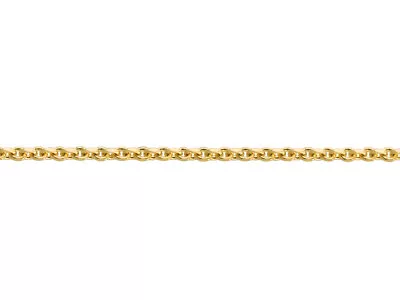 14ct Yellow Gold 0.6mm Diamond Cut Flat Cable Chain 18 /45cm Hallmarked • £93.75