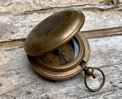 Pocket Compass | Vintage Style Compass | Handmade Compass | Brass Compass Gift • $13.99