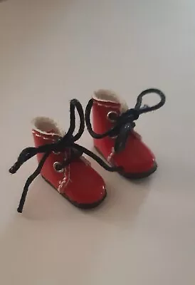 Brand New Middie Blythe Doll Red 'leather' Boots • $9.63