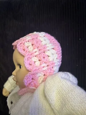 Traditional Hand Knitted Baby Bonnets/Hat - Newborn -24mths - Various Colours • £4.95