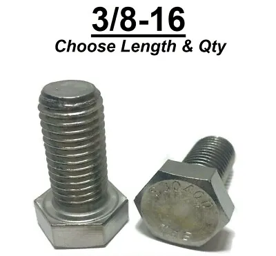 3/8-16 Stainless Steel Hex Cap Screw Bolt (All Sizes & Qty's) 18-8 / 304 Grade • $332.79