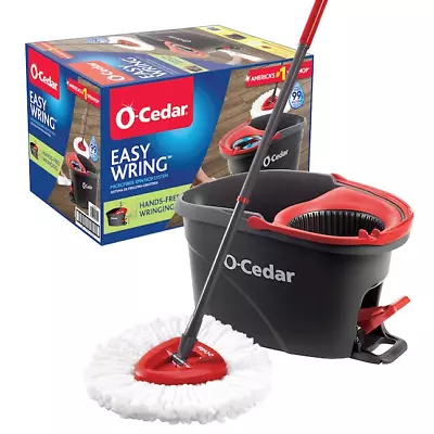 O-Cedar EasyWring Microfiber Spin Mop And Bucket System - Red • $26.99