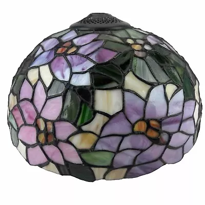 Vintage Tiffany Style Stained Glass Multicolored Stained Glass Lamp Shade - 12  • $100