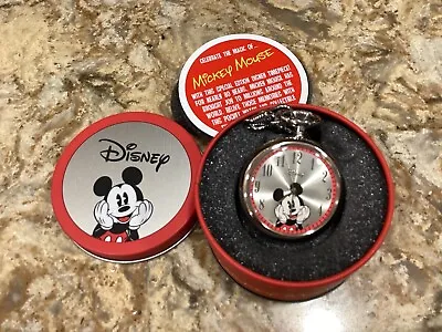 2007 Disney Mickey Mouse Collectible Pocket Watch W/Chain And Tin • $39.99
