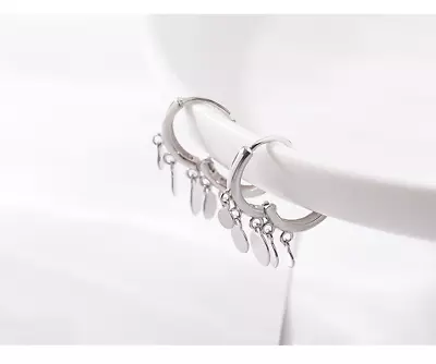 925 Sterling Silver Drop Dangle 10mm Small Huggie Hoop Earrings Gift Box A28 • $14.95