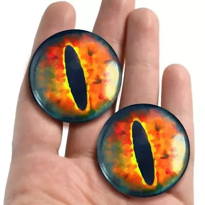 Red Lava Glass Eyes Monster Taxidermy Craft Eyeballs 38mm • $15.99