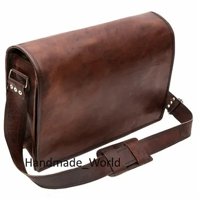 Men's Leather Business Briefcase Handbag Laptop Messenger Shoulder Crossbody Bag • $49.97