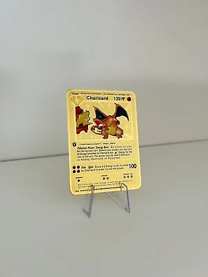 $7.95 • Buy Pokémon Charizard 1st Edition Gold Metal Card OG Pokémon