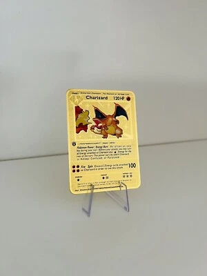 $7.95 • Buy Pokémon Charizard 1st Edition Gold Metal Card OG Pokémon