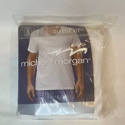 Michael Morgan Classic Fit XL V Neck T Shirts New In Package Of 3 • $15.95