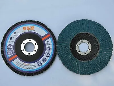 10pcs 5 In FLAP DISCS 5  X 7/8  All Grits Grinding Sanding Angle Grinder Wheel • $22.99