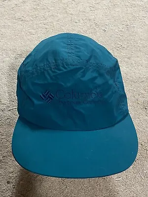 Vintage 90s Green Teal COLUMBIA 2 In 1 Nylon 5 Panel Hat Size Large • $17.10