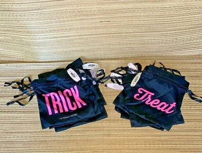 New Lot Of 5 Victoria Secret Black Trick Treat Bags Drawstring 5 X 6 Gift • $9.88