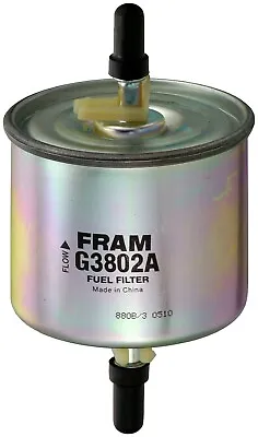 Fram G3802A Fuel Filter In-Line 5Micron Paper 5/16 In Hose Barb Steel Zinc • $17.70