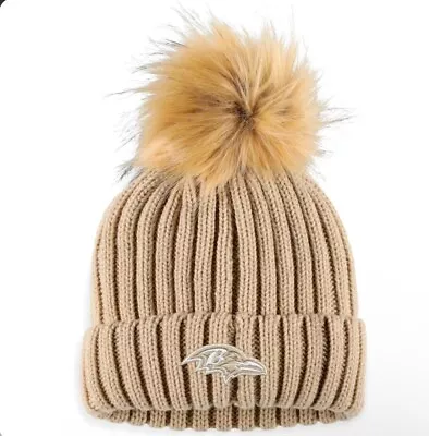 Baltimore Ravens WEAR By Erin Andrews Women's Cuffed Knit Hat With Pom SOLD OUT • $44.99