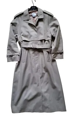 DANNIMAC Trench Coat Macintosh Womens UK 12 Royale Stone Made In UK New With Tag • £44.95