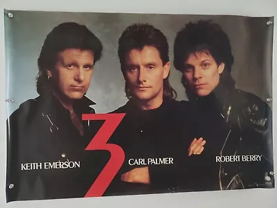 3 Keith Emerson Carl Palmer Robert Berry Geffen Vintage 1988 Rock Music Poster • £47.46